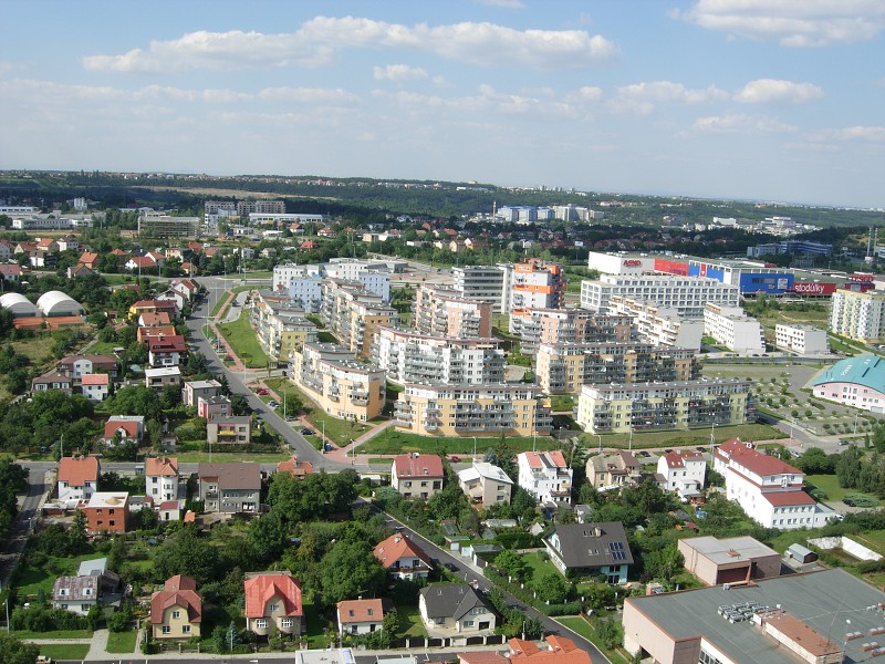 Praha 13 - Lužiny z letadla