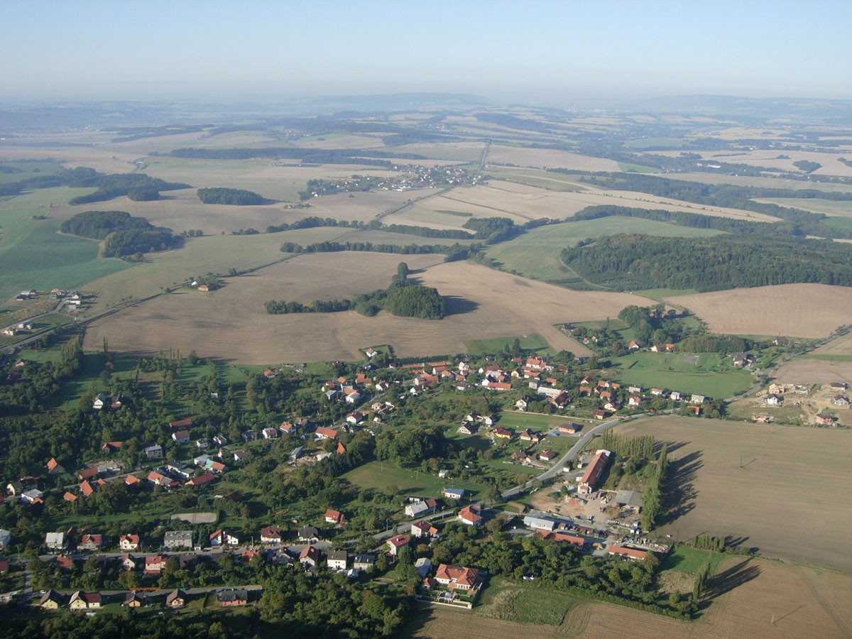 Starý Jičín z letadla