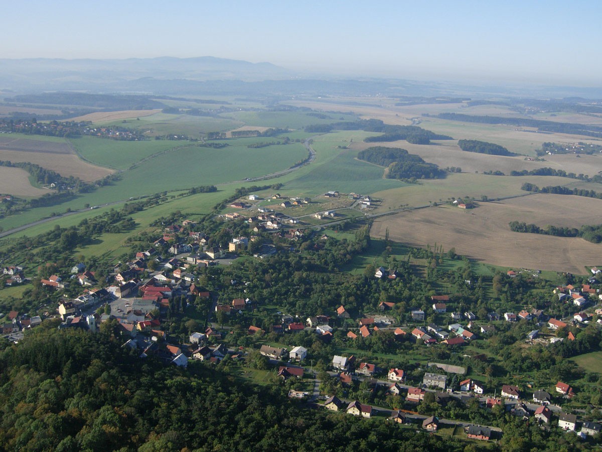 Starý Jičín z letadla